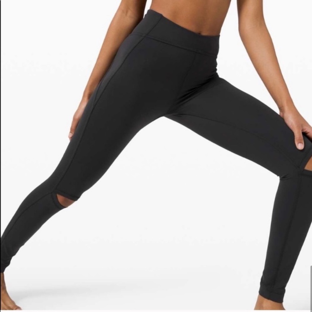 Lululemon high waist leggings with open knee